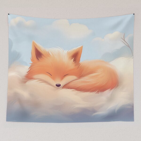 Item preview, A Sleeping Fox on a Fluffy White Cloud designed and sold by unimuse.