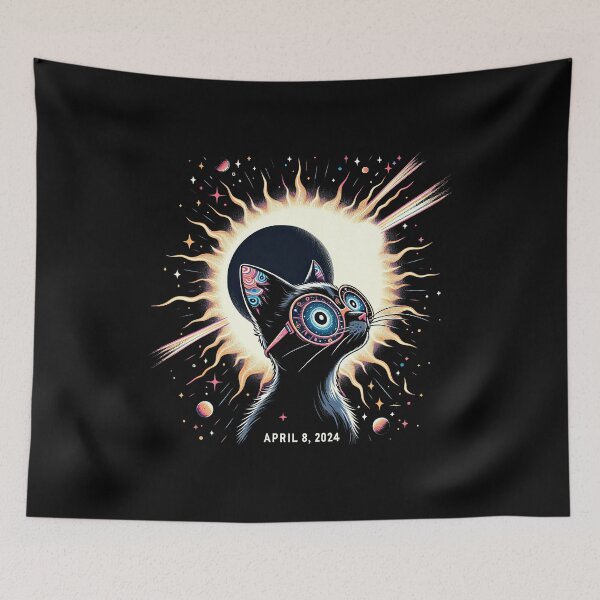 Item preview, 2024 Solar Eclipse Shirt CatWearing Solar Eclipse Glasses T-Shirt designed and sold by MAPDDesigns.