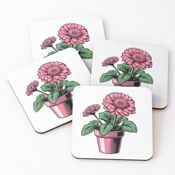 Item preview, Pink Potted Flowers Illustration designed and sold by TitanWear.