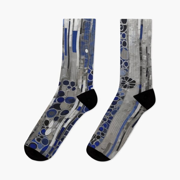 Item preview, Gustav Klimt  Blue Silver White Abstract Flowers  designed and sold by Vicky Brago-Mitchell®.