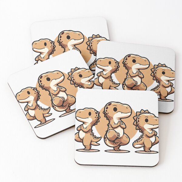 Item preview, T-Rex tries Yoga  designed and sold by figouraArtstic.