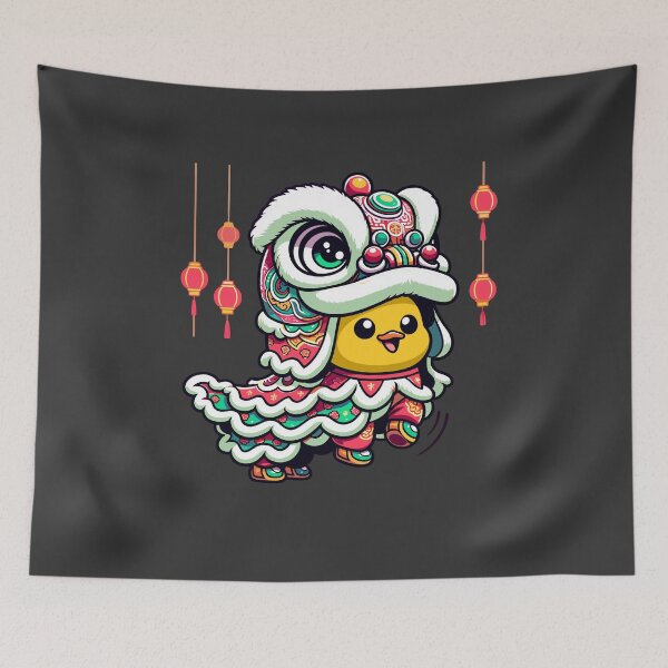 Item preview, Cute Duck in Lion Dance Costume Dancing designed and sold by merchloh128.