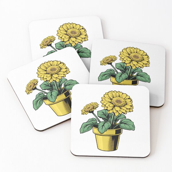 Item preview, Yellow Potted Flowers Illustration designed and sold by TitanWear.