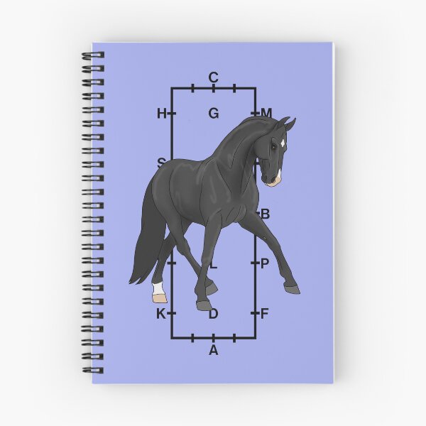 Item preview, Warmblood Half Pass with Dressage Arena in Background designed and sold by DappledMoon.