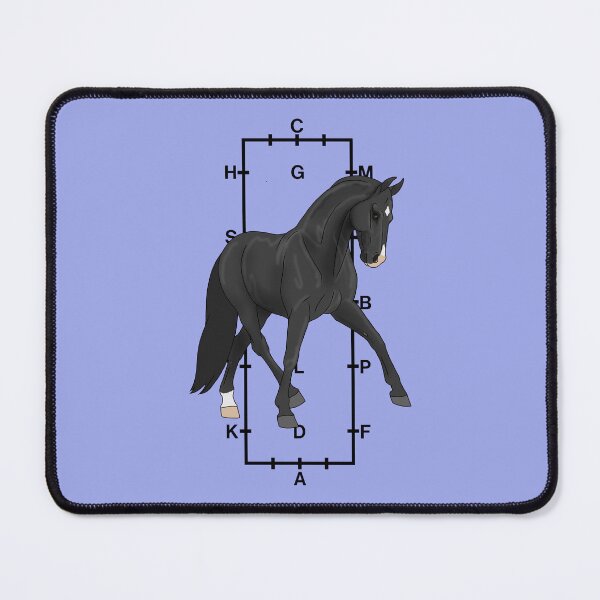 Item preview, Warmblood Half Pass with Dressage Arena in Background designed and sold by DappledMoon.