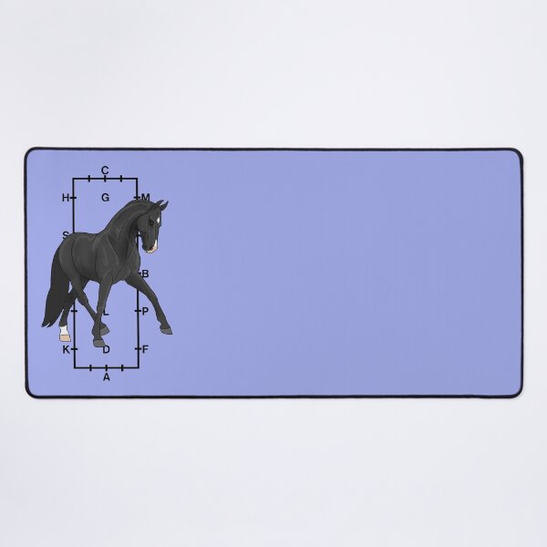 Item preview, Warmblood Half Pass with Dressage Arena in Background designed and sold by DappledMoon.