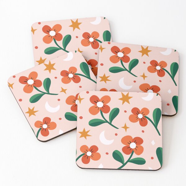 Item preview, Celestial Flowers on Pink designed and sold by greenoriginals.