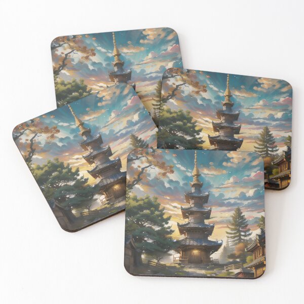 Item preview, Traditional Wooden Pagoda (Tō) and Temple (Tera) designed and sold by ZipperDragon88.