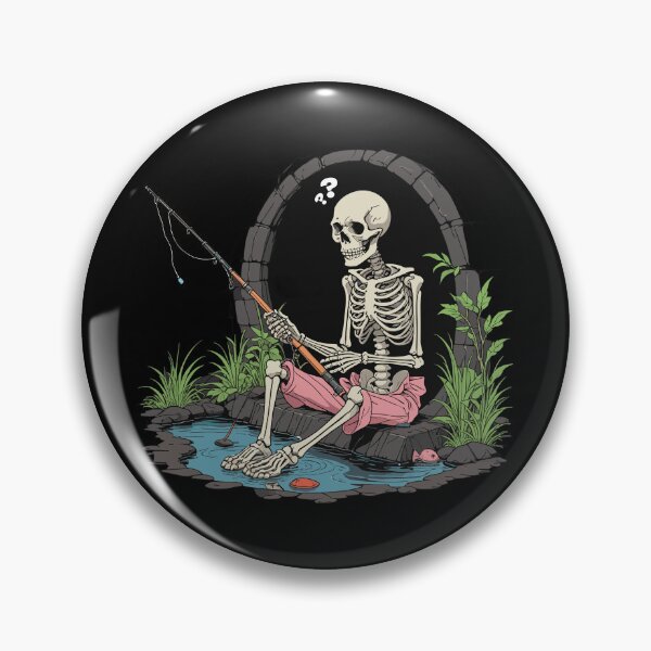 Item preview, Preppy Skeleton Fishing Forever designed and sold by euGeneral.