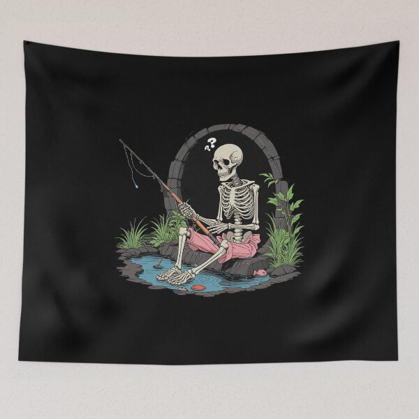 Item preview, Preppy Skeleton Fishing Forever designed and sold by euGeneral.