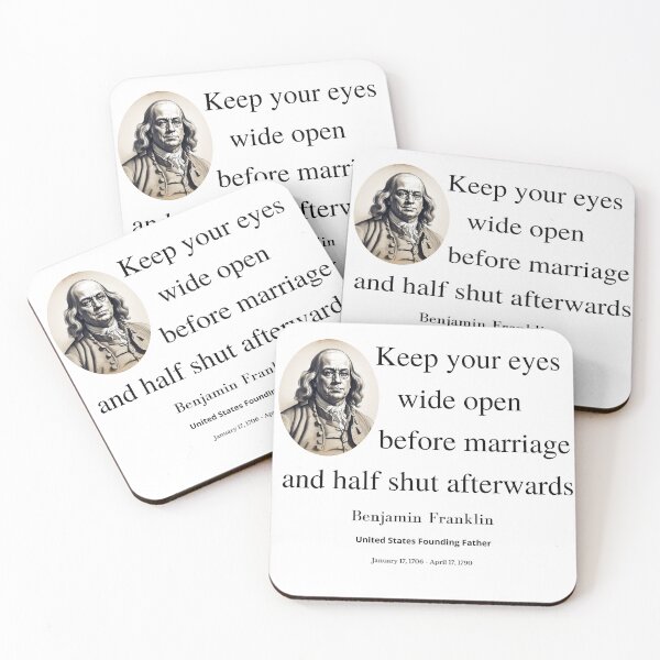 Item preview, Ben Franklin - Ideas on Marriage - Famous Quotes designed and sold by Rtim1230.