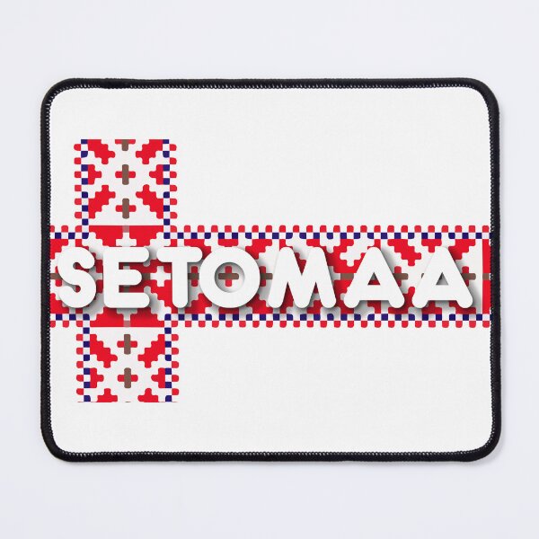 Item preview, SETOMAA valge rahvusmustri taustal designed and sold by rogueravenart.