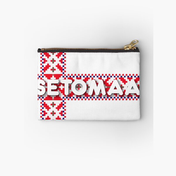 Item preview, SETOMAA valge rahvusmustri taustal designed and sold by rogueravenart.