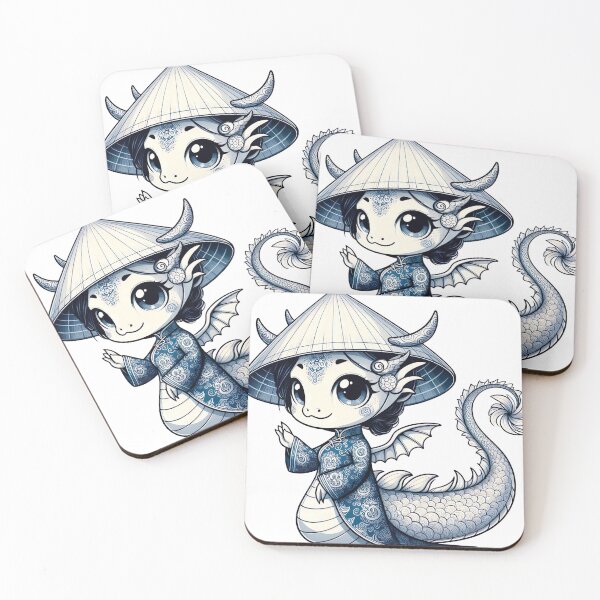 Item preview, "Elegant Dragon in Ao Dai: New Year Celebration Vector Graphic on White Background" designed and sold by Huycao211.