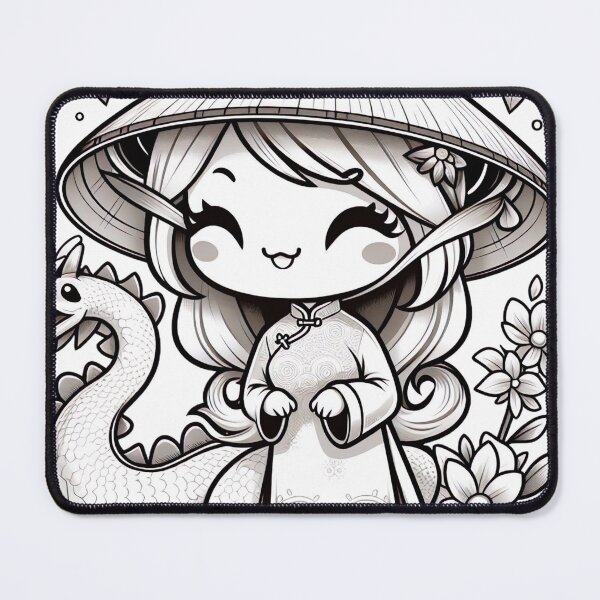 Item preview, "Elegant Dragon in Ao Dai: New Year Celebration Vector Graphic on White Background" designed and sold by Huycao211.