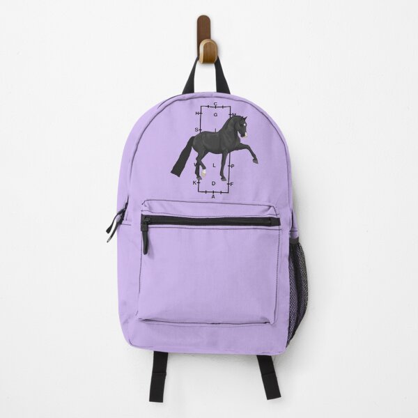 Item preview, Trotting Black Warmblood with Dressage Arena in Background designed and sold by DappledMoon.