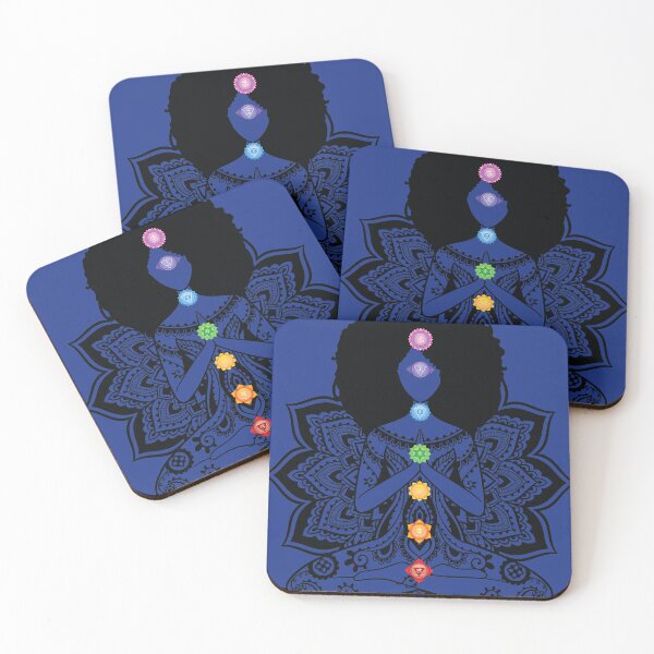 Item preview, Afro Black Girl Yoga Zen Mandala Seven Chakra Meditation designed and sold by figouraArtstic.