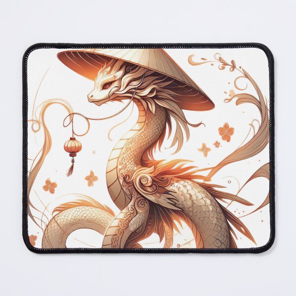 Item preview, "Elegant Dragon in Ao Dai: New Year Celebration Vector Graphic on White Background" designed and sold by Huycao211.