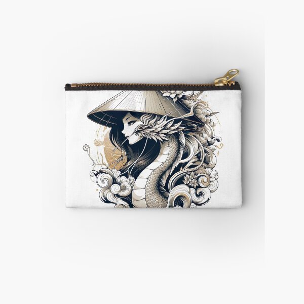 Item preview, "Elegant Dragon in Ao Dai: New Year Celebration Vector Graphic on White Background" designed and sold by Huycao211.