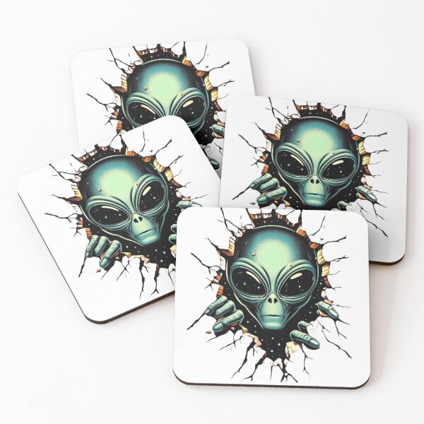 Artikelvorschau, Alien schaut durch Wand entworfen und verkauft von Wallisart.