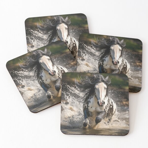 Item preview, Irish Cob Galloping through Water designed and sold by Elisabeth Lucas.