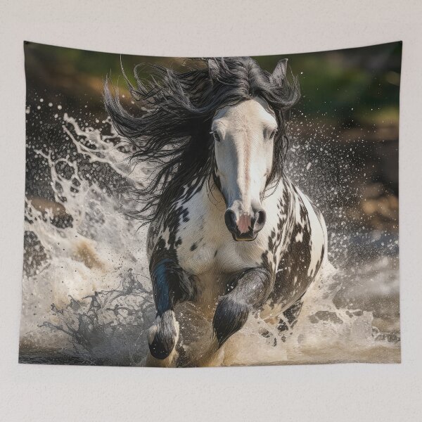 Item preview, Irish Cob Galloping through Water designed and sold by Elisabeth Lucas.