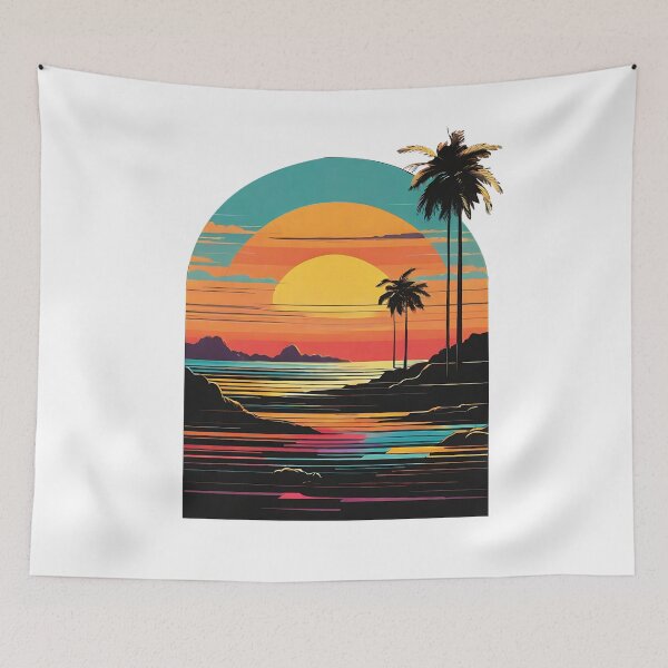 Item preview, Sunset Serenade: Retro Horizon Bliss designed and sold by HimaHansa.