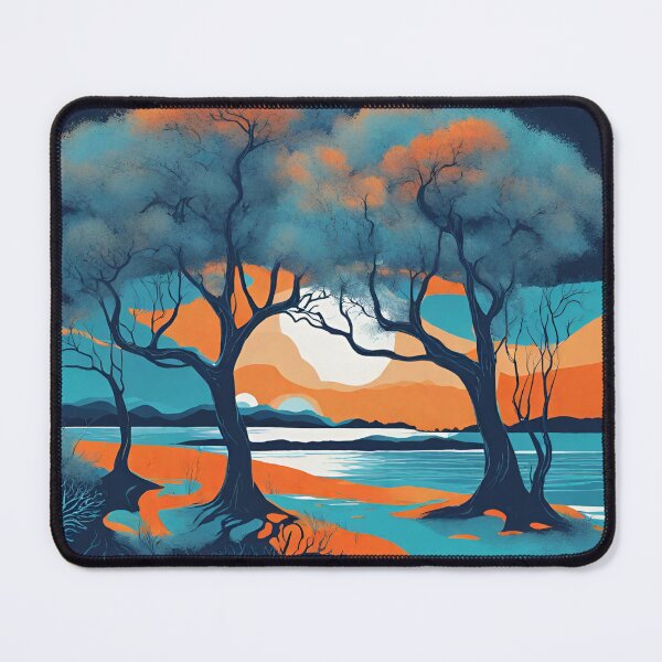 Item preview, Seaside landscape, trees, a lunar atmosphere designed and sold by janjacbu.