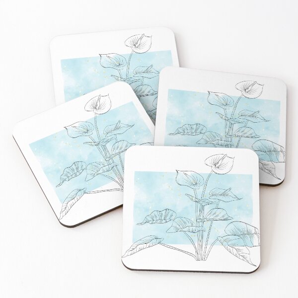 Item preview, Peace Lily on Blue designed and sold by jmggraphics.