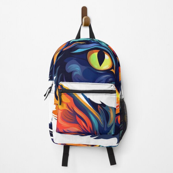 Item preview, Bicolor Cat - Psychedelic Fantasy Feline designed and sold by Fantasy Masterpiece.