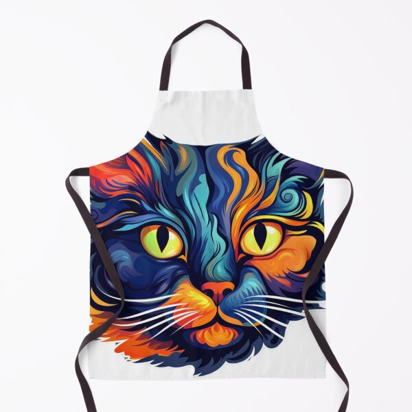 Item preview, Bicolor Cat - Psychedelic Fantasy Feline designed and sold by Fantasy Masterpiece.