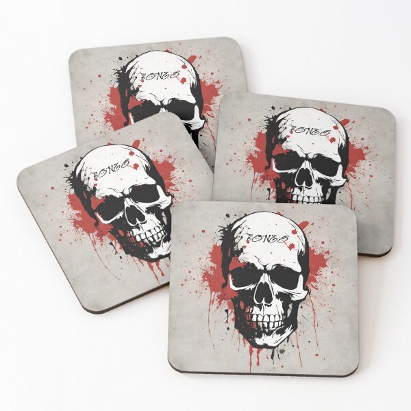 Item preview, Red Splatter Skull Artwork designed and sold by inkArtistryfine.