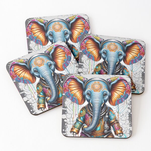 Item preview, Cute Cyborg Elephant Graffiti Art designed and sold by TheArtOfPat.