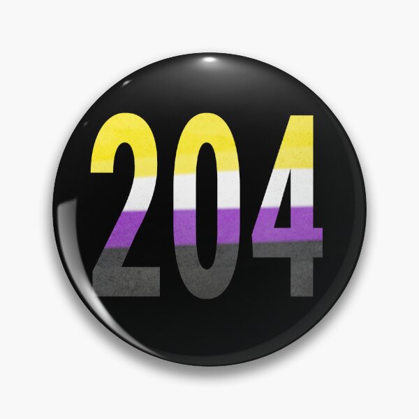 Item preview, 204 Manitoba Area Code Non Binary designed and sold by BackgroundPixel.