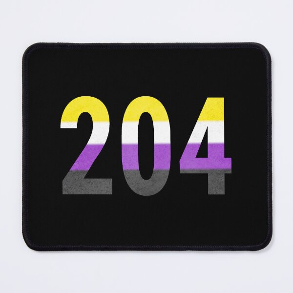 Item preview, 204 Manitoba Area Code Non Binary designed and sold by BackgroundPixel.