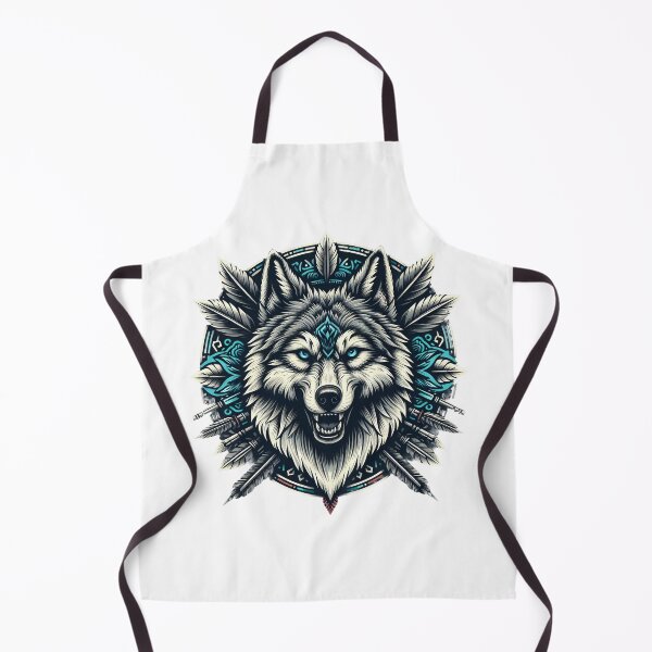 Item preview, wolf face designed and sold by DarkHues.
