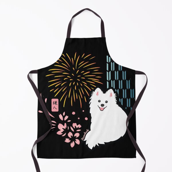 Item preview, Happy Spitz Dog & Fireworks - Japanese Kirie Paper Cutting Art Style designed and sold by kamahachi.