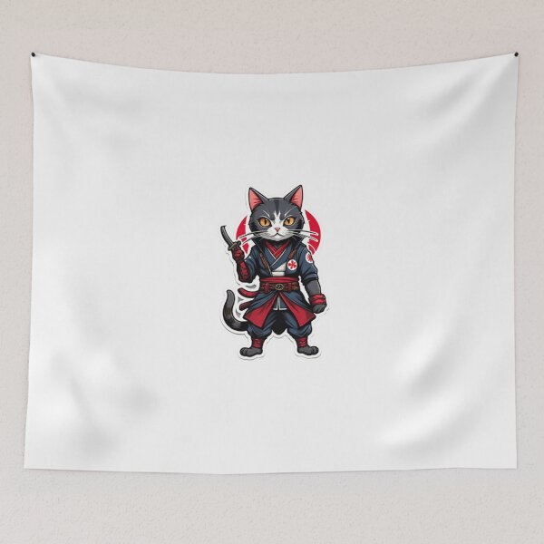 Item preview, Cat assassin Japan designed and sold by KorArtStudio.