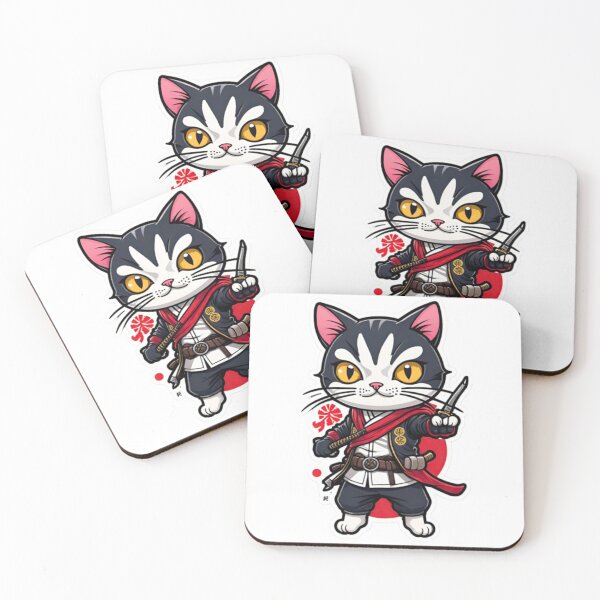 Item preview, Cute cat assassin Japan designed and sold by KorArtStudio.