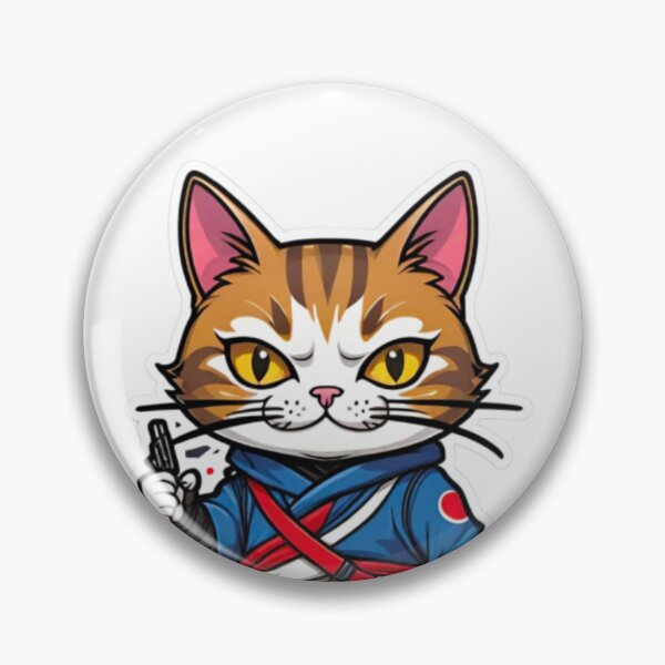 Item preview, Cute cat assassin samurai Japan designed and sold by KorArtStudio.