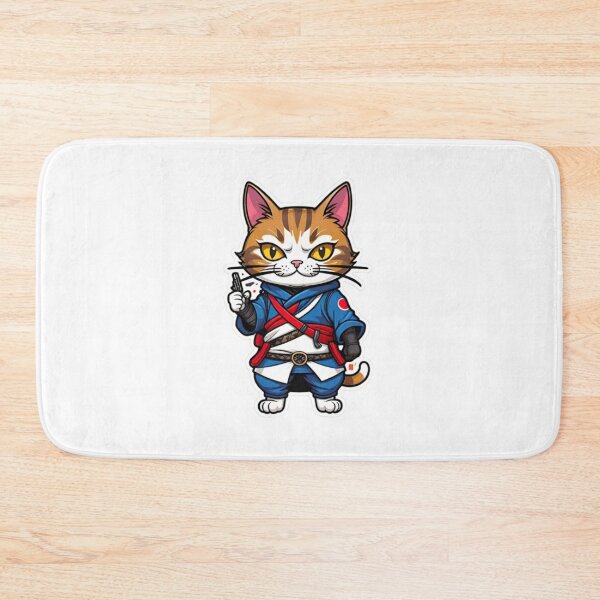 Item preview, Cute cat assassin samurai Japan designed and sold by KorArtStudio.