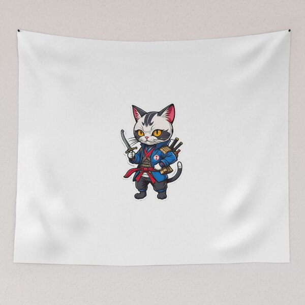 Item preview, Cat assassin Japan culture designed and sold by KorArtStudio.