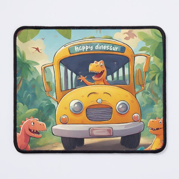 Item preview, Joyful Dinosaur School Bus Adventure designed and sold by inkArtistryfine.