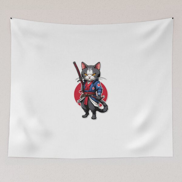 Item preview, Cute cat assassin Japan culture designed and sold by KorArtStudio.