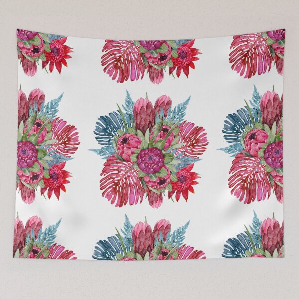 Item preview, Protea & Rainforest Blooms - Bold Tropical  designed and sold by Sketchbook Designs.