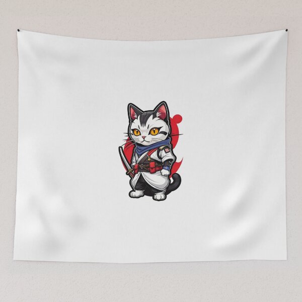 Item preview, Cool cat assassin  japan culture designed and sold by KorArtStudio.