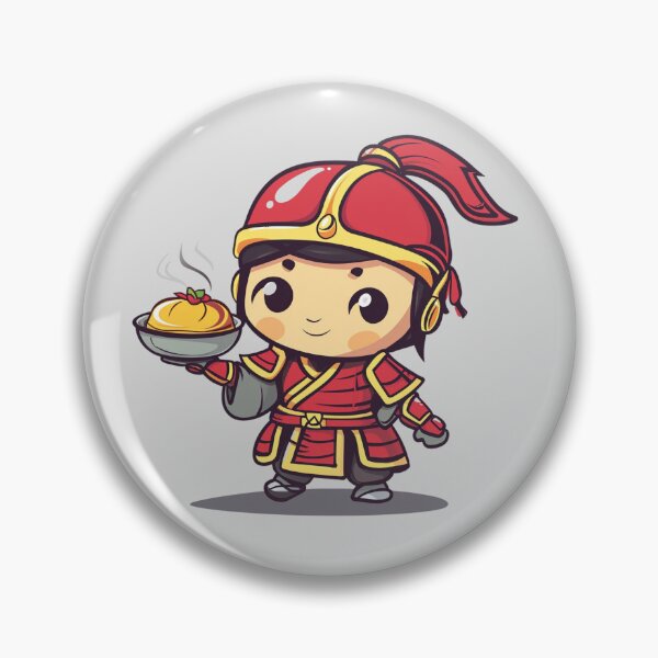 Item preview, Ancient Chinese Knight Holding Dumpling designed and sold by Myra365Art.
