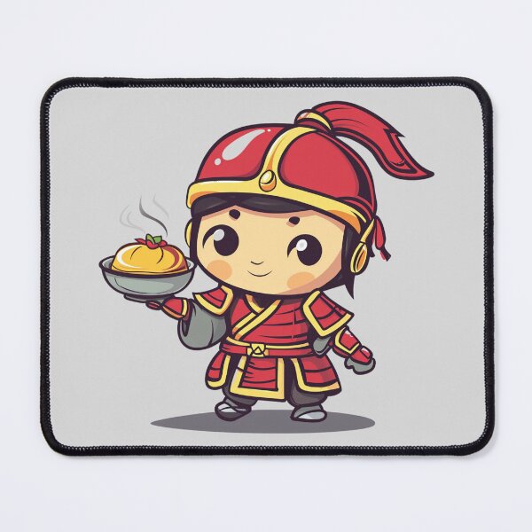 Item preview, Ancient Chinese Knight Holding Dumpling designed and sold by Myra365Art.