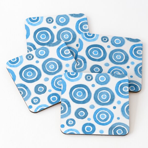 Item preview, Watercolour Circles - River Blues designed and sold by PaisleyMcNoodle.