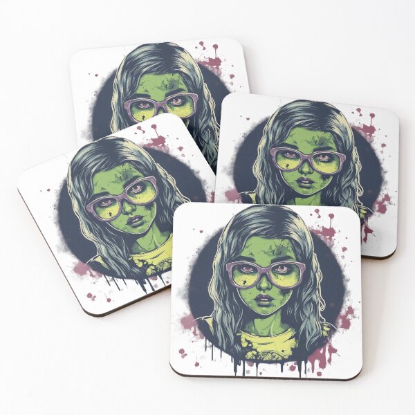 Item preview, grunge nerdy zombie girl designed and sold by DarkHues.